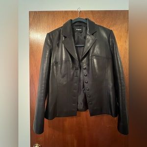 THE KOOPLES LAMBSKIN LEATHER JACKET